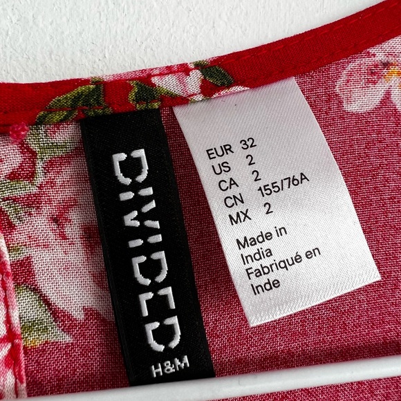 Red Floral Top - Picture 3 of 3